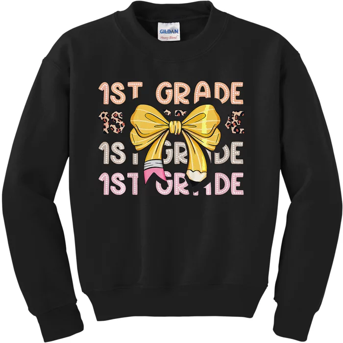 1st Grade Squad First Grade Team 1st Day Of School Gift Kids Sweatshirt