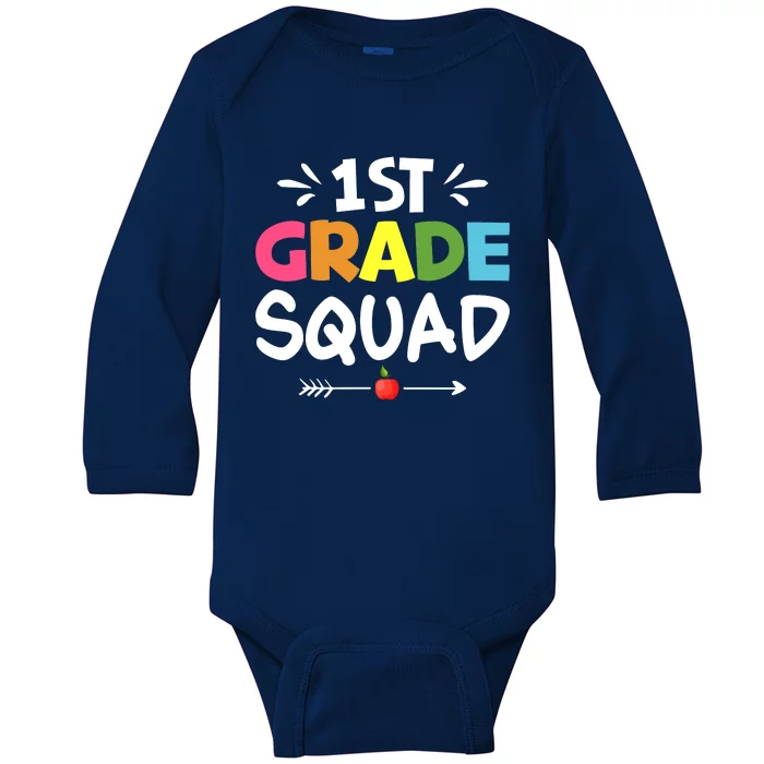 1st Grade Teacher Back To School Baby Long Sleeve Bodysuit