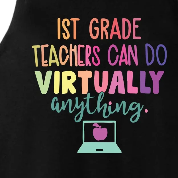 1St Grade Teacher Can Do Virtually Anything Online Gift Ladies Tri-Blend Wicking Tank