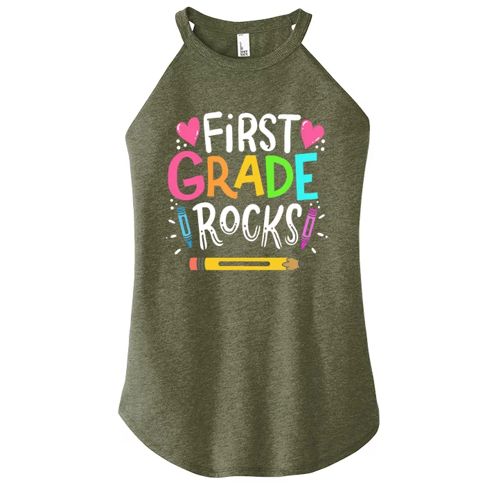 1st Grade Teacher Gift Women’s Perfect Tri Rocker Tank