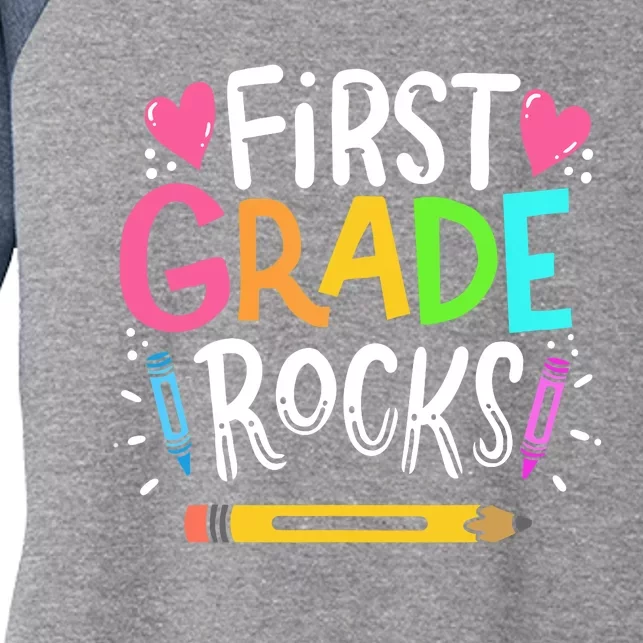 1st Grade Teacher Gift Women's Tri-Blend 3/4-Sleeve Raglan Shirt