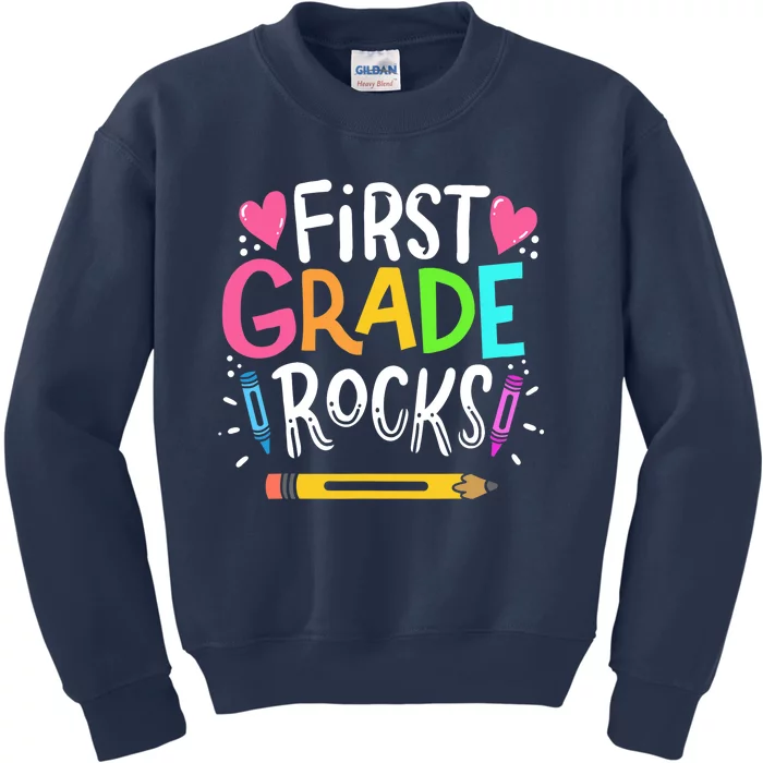 1st Grade Teacher Gift Kids Sweatshirt