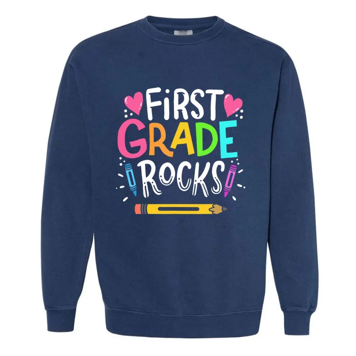 1st Grade Teacher Gift Garment-Dyed Sweatshirt