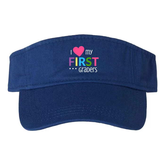 1St Grade Teacher I Love My First Graders Gift Valucap Bio-Washed Visor