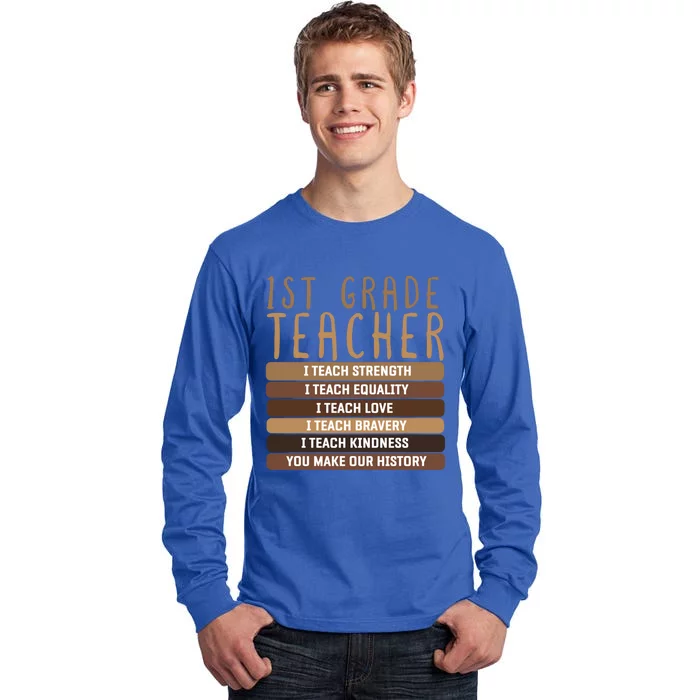 1St Grade Teacher And First Grade Eletary School Educator Gift Tall Long Sleeve T-Shirt