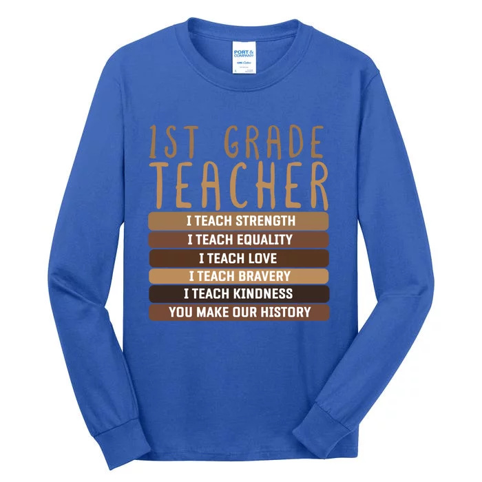 1St Grade Teacher And First Grade Eletary School Educator Gift Tall Long Sleeve T-Shirt