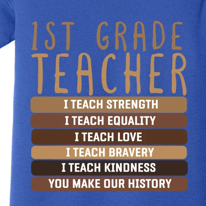 1St Grade Teacher And First Grade Eletary School Educator Gift Baby Bodysuit