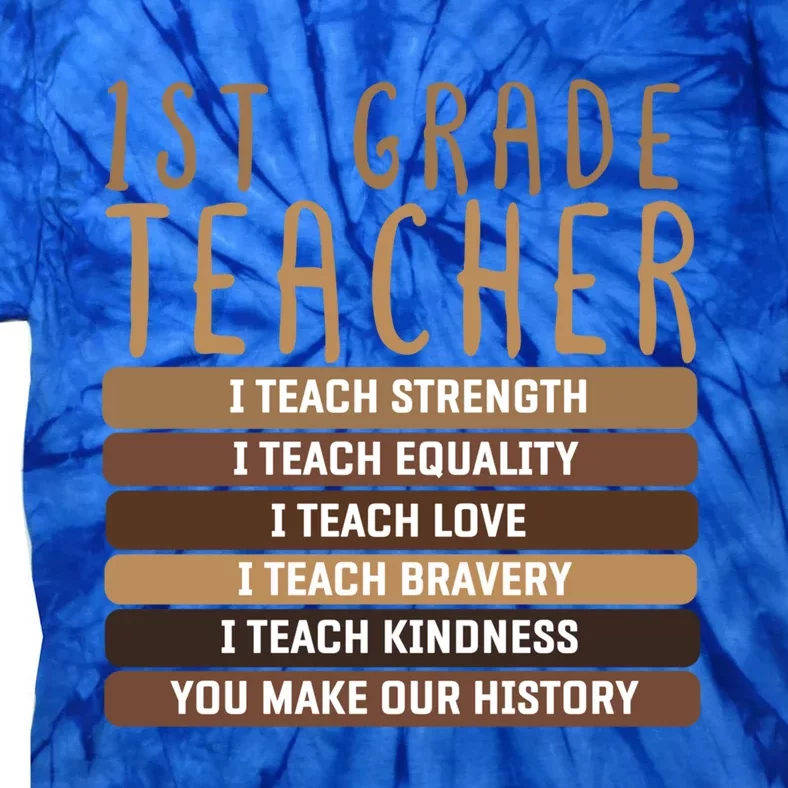 1St Grade Teacher And First Grade Eletary School Educator Gift Tie-Dye T-Shirt