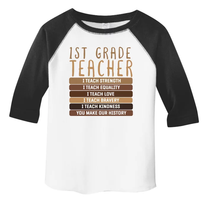 1St Grade Teacher And First Grade Eletary School Educator Gift Toddler Fine Jersey T-Shirt