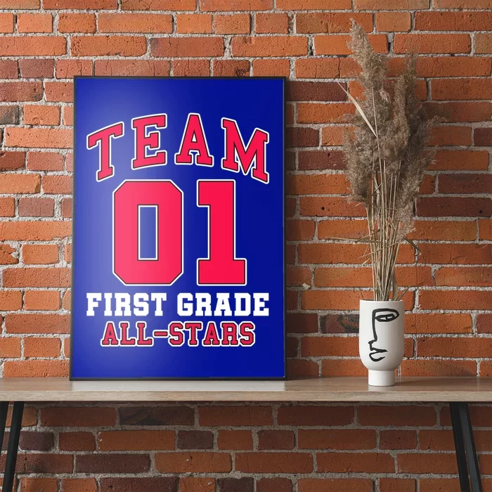 1St Grade Team 01 AllStars First Grade Teacher Student Gift Poster