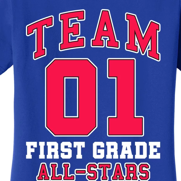 1St Grade Team 01 AllStars First Grade Teacher Student Gift Women's T-Shirt