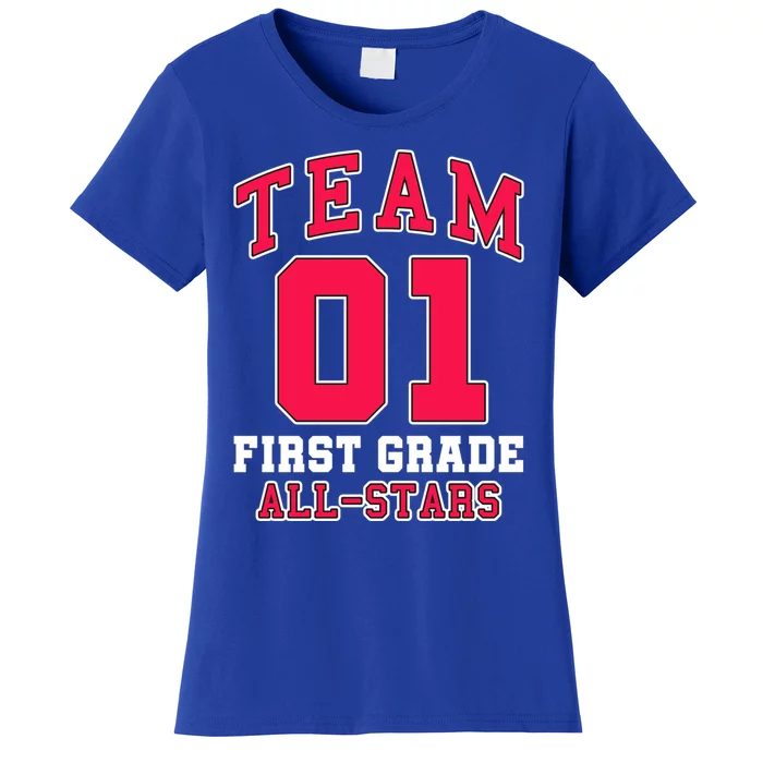 1St Grade Team 01 AllStars First Grade Teacher Student Gift Women's T-Shirt