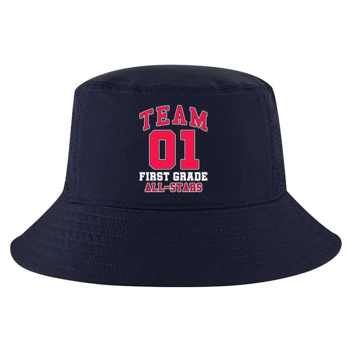 1St Grade Team 01 AllStars First Grade Teacher Student Gift Cool Comfort Performance Bucket Hat