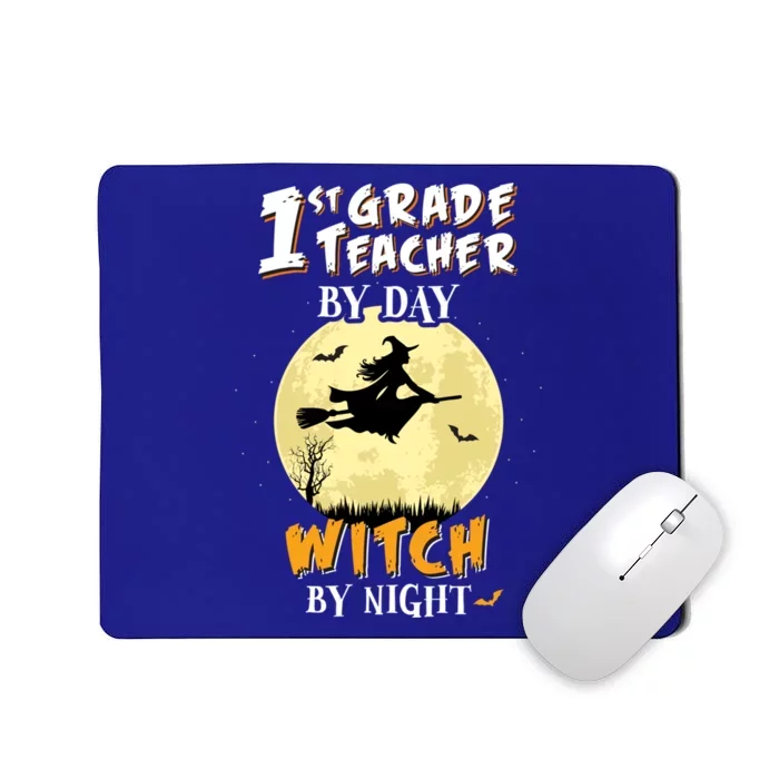 1St Grade Teacher By Day Witch By Night Gift School Mousepad