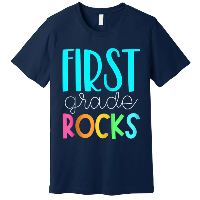 1st grade teacher - 1st grade rocks Zip Hoodie Premium T-Shirt