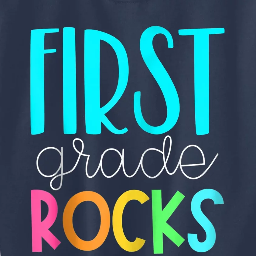 1st grade teacher - 1st grade rocks Zip Hoodie Kids Sweatshirt