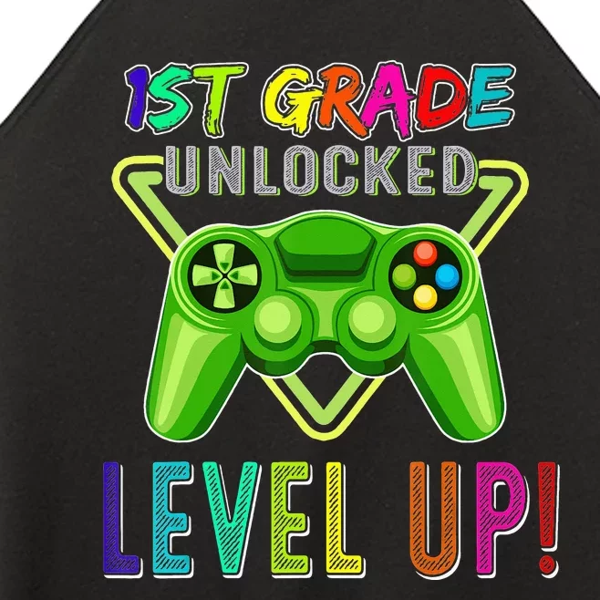 1St Grade Unlocked Level Up Gamer Back To School First Grade Women’s Perfect Tri Rocker Tank