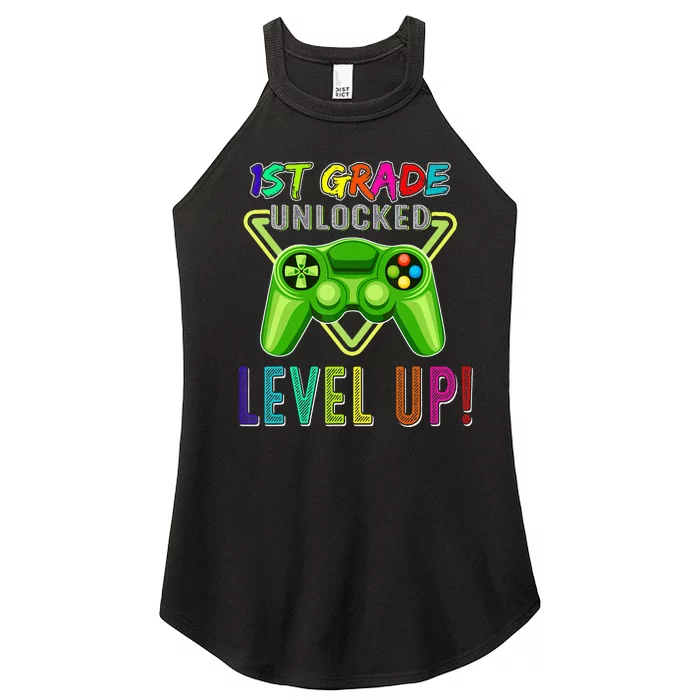 1St Grade Unlocked Level Up Gamer Back To School First Grade Women’s Perfect Tri Rocker Tank