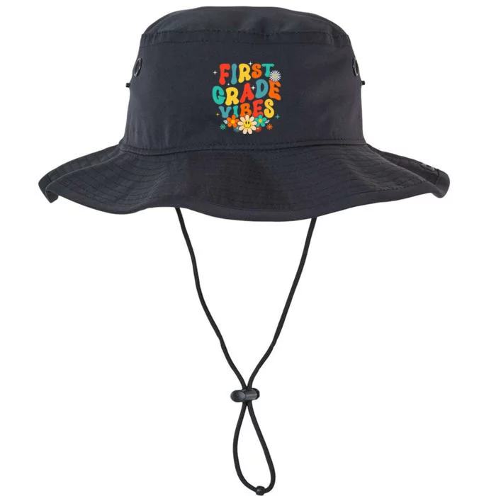 1st Grade Vibes Back To School Retro First Grade Teachers Legacy Cool Fit Booney Bucket Hat