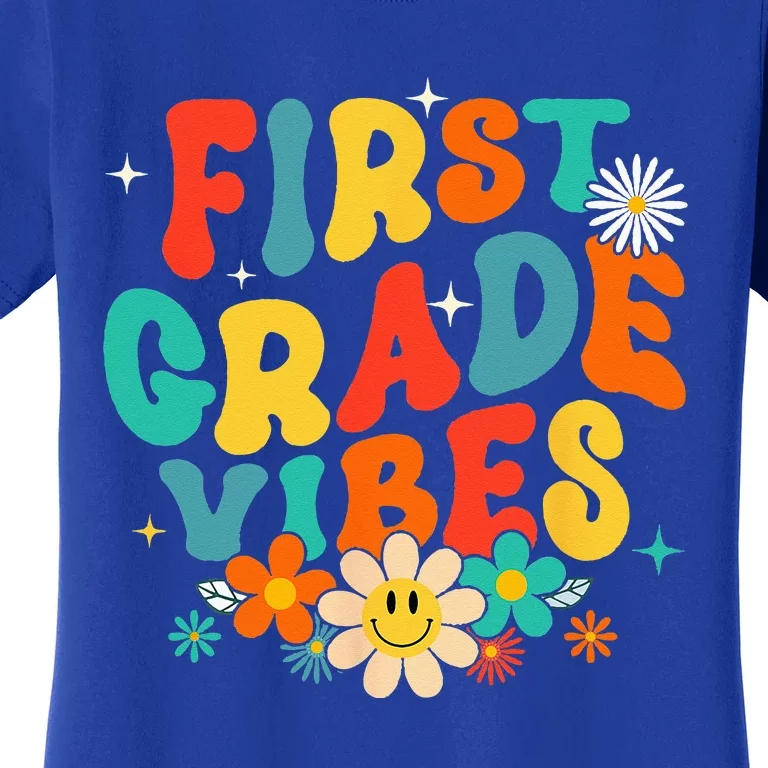 1st Grade Vibes Back To School Retro First Grade Teachers Women's T-Shirt