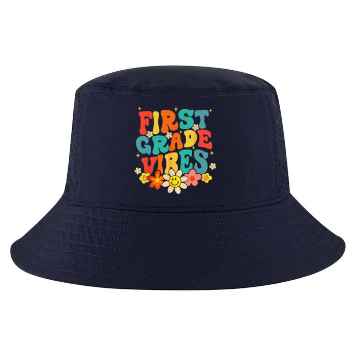 1st Grade Vibes Back To School Retro First Grade Teachers Cool Comfort Performance Bucket Hat