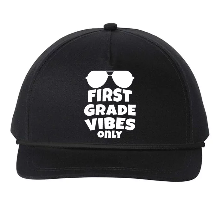 1st Grade Vibes Only Sunglasses 1st Day of School Gift Snapback Five-Panel Rope Hat