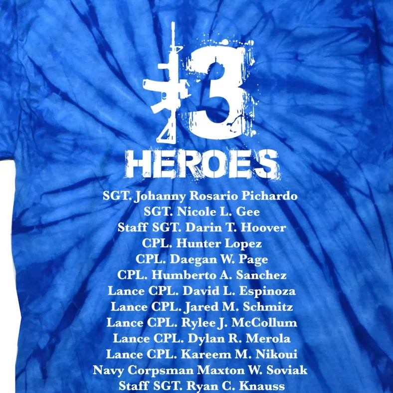 13 Heroes 08cool Gift26cool Gift2021 Never Forget Honor Fallen Soldiers Gift Tie-Dye T-Shirt