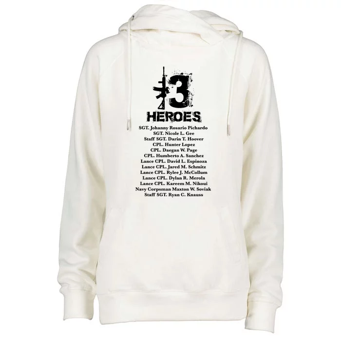 13 Heroes 08cool Gift26cool Gift2021 Never Forget Honor Fallen Soldiers Gift Womens Funnel Neck Pullover Hood