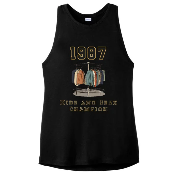 1987 Hide And Seek Champion Ladies Tri-Blend Wicking Tank