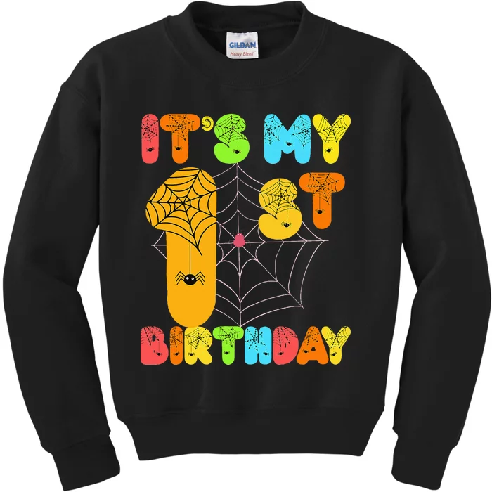 1st Halloween Birthday Party Decorations Kids Sweatshirt