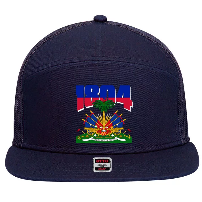 1804 Haiti Haitian Independence 7 Panel Mesh Trucker Snapback Hat