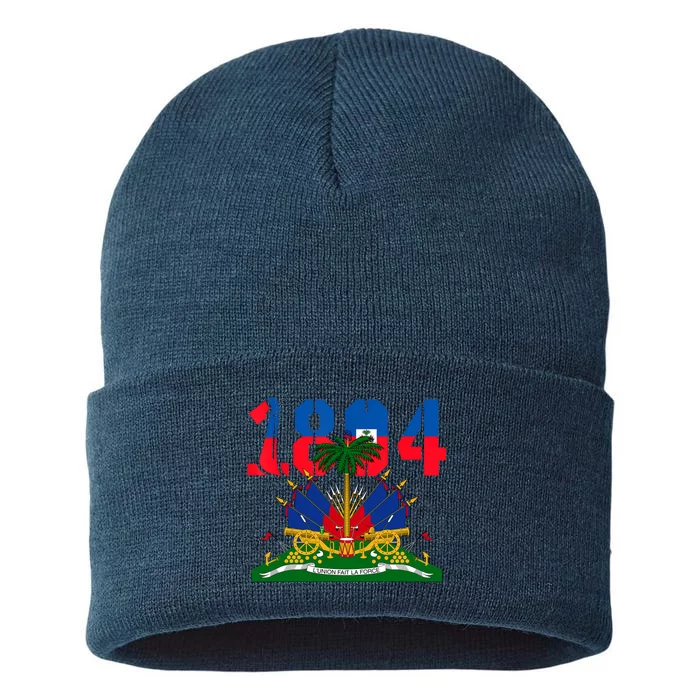 1804 Haiti Haitian Flag Day Independence Sustainable Knit Beanie