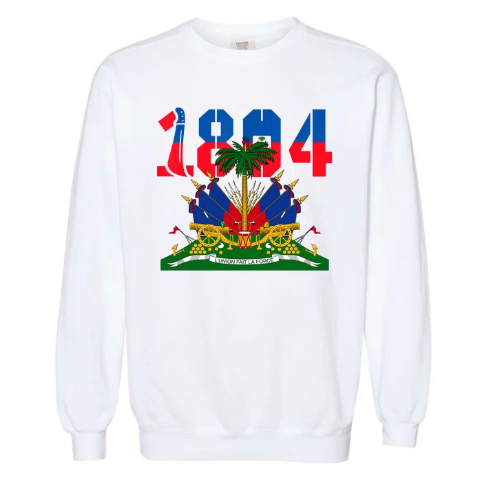 1804 Haiti Haitian Flag Day Independence Garment-Dyed Sweatshirt