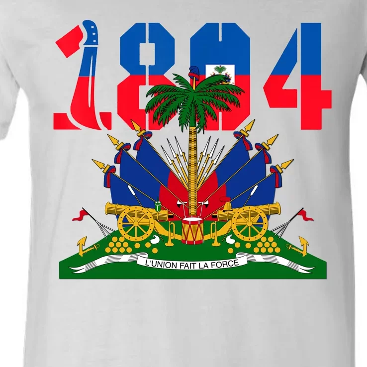 1804 Haiti Haitian Flag Day Independence V-Neck T-Shirt