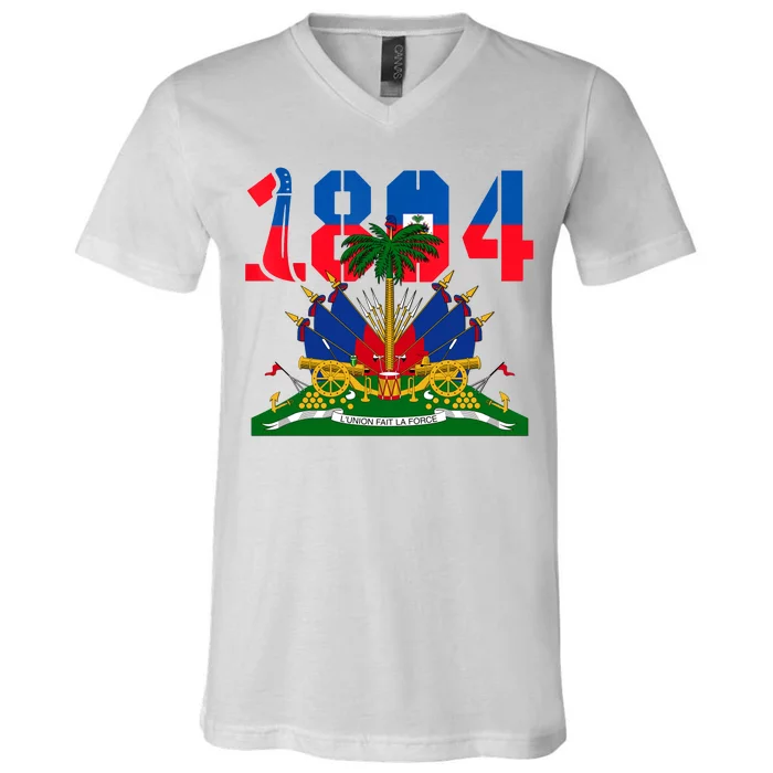 1804 Haiti Haitian Flag Day Independence V-Neck T-Shirt