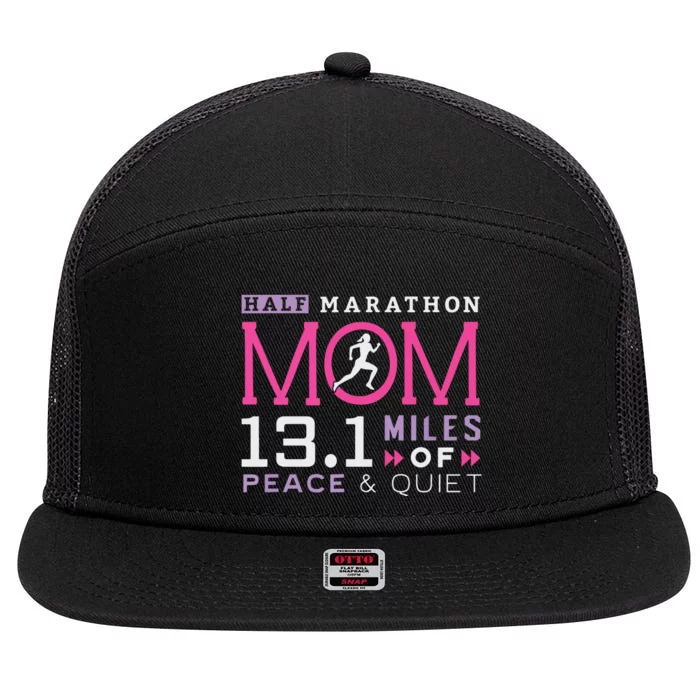 131 Half Marathon Mom Running Mommy Runner Women 7 Panel Mesh Trucker Snapback Hat