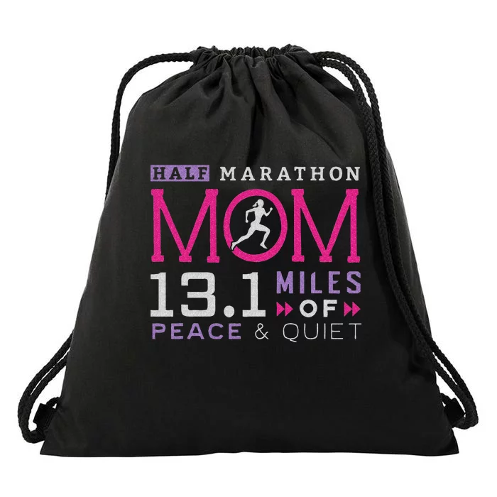 13.1 Half Marathon Mom Running Mommy Runner Women Drawstring Bag