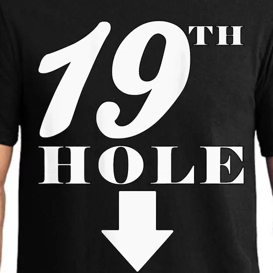 19th Hole With Arrow Funny Golfer Joke Pajama Set