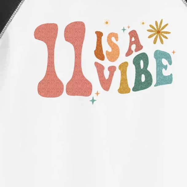 11 Is A Vibe Girls 11th Birthday Eleven Pink Boho Hippie Toddler Fine Jersey T-Shirt