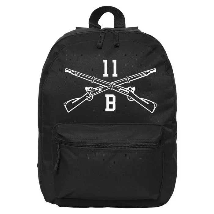 11b Infantryman Crossed Rifles 16 in Basic Backpack