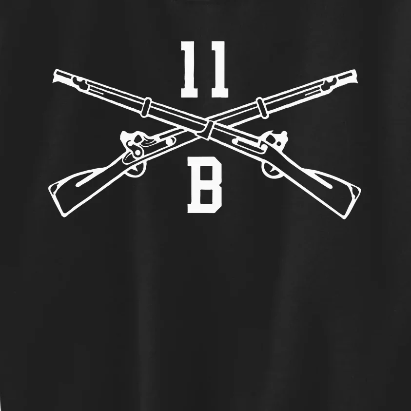 11b Infantryman Crossed Rifles Kids Sweatshirt