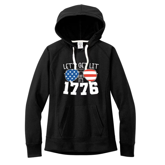 1776 Independence Day 4th Of July Women's Fleece Hoodie