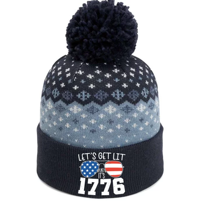 1776 Independence Day 4th Of July The Baniff Cuffed Pom Beanie