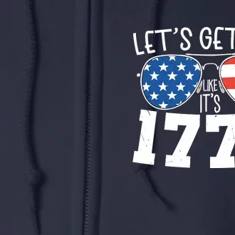 1776 Independence Day 4th Of July Full Zip Hoodie