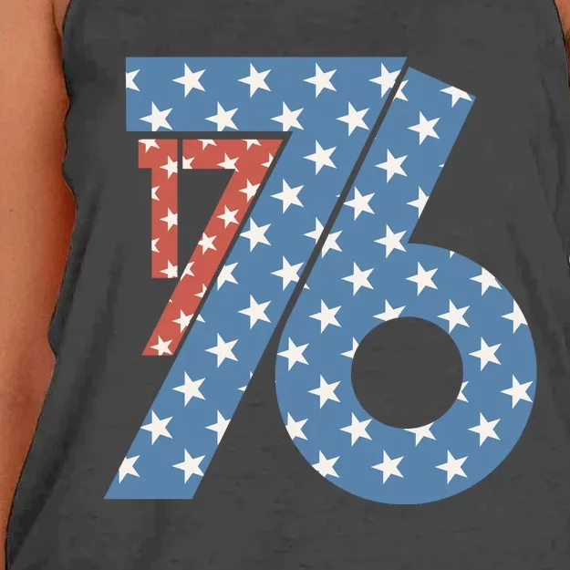 1776 Independence Day Celebration Graphic Women's Knotted Racerback Tank