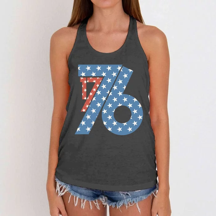 1776 Independence Day Celebration Graphic Women's Knotted Racerback Tank