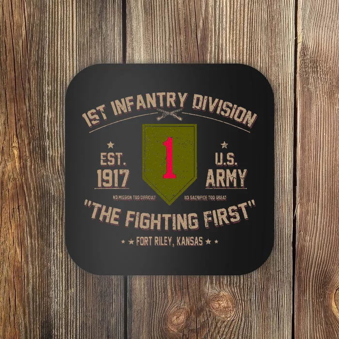 1st Infantry Division Veteran The Fighting First Coaster