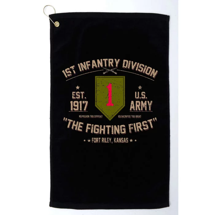 1st Infantry Division Veteran The Fighting First Platinum Collection Golf Towel