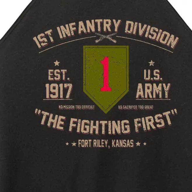 1st Infantry Division Veteran The Fighting First Women’s Perfect Tri Rocker Tank