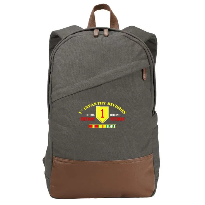 1st Infantry Division Vietnam Veteran, The Big Red One Cotton Canvas Backpack